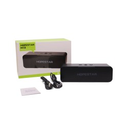 COLUNA BLUETOOTH HOPESTAR H13 3 HIGH BASS USB/TF/AUX/FM/BANCO DE POTÊNCIA PRETO